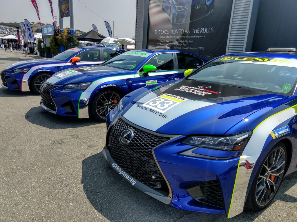 Lexus GS F Pace Cars Laguna Seca 2018